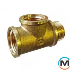 Латунь FADO трійник 1/2" ВВЗ, Тип різьблення: Внутрішня/Внутрішня/Зовнішня, Діаметр різьблення: 1/2", фото 