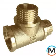 Латунь FADO трійник 1/2" ВЗЗ, Тип різьблення: Внутрішня/Зовнішня/Зовнішня, Діаметр різьблення: 1/2", фото 