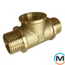 Латунь FADO трійник 1/2" ЗВЗ, Тип різьблення: Зовнішня/Внутрішня/Зовнішня, Діаметр різьблення: 1/2", фото 