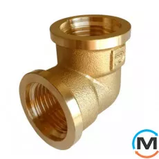 Латунь FADO куточок 3/4" ВВ, Тип різьблення: Внутрішня/Внутрішня, Діаметр різьблення: 3/4", фото 