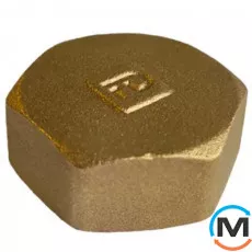 Латунь FADO Заглушка 1/2" В, Тип різьблення: Внутрішня, Діаметр різьблення: 1/2", фото 