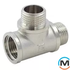 Нікель Fado Трійник 1/2" ВНН, Тип різьблення: Внутрішня/Зовнішня/Зовнішня, Діаметр різьблення: 1/2", фото 