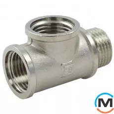 Нікель Fado Трійник 1/2" ВВН, Тип різьблення: Внутрішня/Внутрішня/Зовнішня, Діаметр різьблення: 1/2", фото 