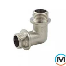 Нікель Fado Куток 1/2" HH, Тип різьблення: Зовнішня/Зовнішня, Діаметр різьблення: 1/2", фото 