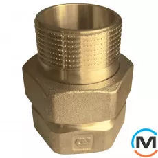 Зганяння-американка Латунь FADO 15 1/2" пряма, Діаметр різьблення: 1/2", Виконання: Пряма, фото 