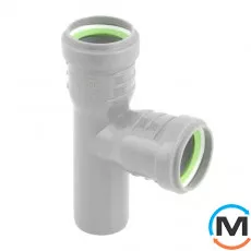 Трійник каналізаційний ASG HTR 32х32x87, 5° White, Градус (град.): 90, Модифікація: 32х32x87.5, Колір: Білий, Діаметр (мм): 32, фото 