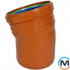 Коліно каналізаційне ASG ESTERNO 160х15 ° *, Градус (град.): 15, Діаметр (мм): 160, фото 