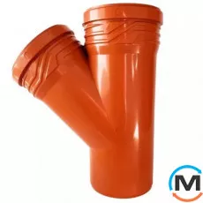 Трійник каналізаційний ASG ESTERNO 200х160x45°*, Градус (град.): 45, Модифікація: 200х160x45, Діаметр (мм): 200, фото 