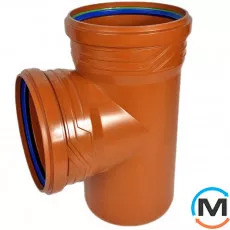 Трійник каналізаційний ASG ESTERNO 110х110x87., Градус (град.): 90, Модифікація: 110х110x87.5, Діаметр (мм): 110, фото 