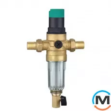 Фільтр самопромивний з редуктором 1/2", прозора колба, Tervix Pro Line WD, Макс. Температура (град.): 40, фото 