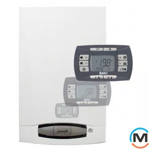 Газовий котел Baxi NUVOLA 3 COMFORT 280i, Тип котла: Газовий традиційний, Теплова потужність (кВт): 28, Вбудований бойлер: Так, Модифікація: З виносною панеллю, Об'єм (л): 60, Кількість контурів: 2, Спосіб відведення газів: Димар, фото 