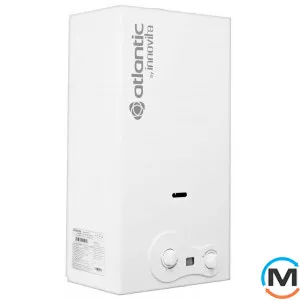 Газовая колонка Atlantic by innovita Trento lono Select 11 iD, Тип розжига: Электронный, Тепловая мощность (кВт): 21.8, Тип камеры сгорания: Открытая, Цвет: Белый, Подводка труб: Нижняя, Производительность (л/мин): 10.8, Способ установки: Настенный, Электропитание: 3 V, фото 