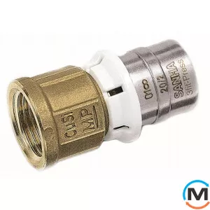 Переходник Sanha 3fit-Press 25270g 40х1 1/4" ВР, Тип резьбы: Внутренняя, Диаметр резьбы: 1 1/4", Назначение труб: Универсальная, Диаметр (мм): 40, Рабочее давление (бар): 10, фото 