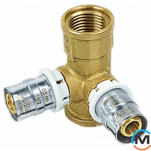 Тройник Sanha 3fit-Press 25478g 16х1/2х16 ВР (настін.), фото 