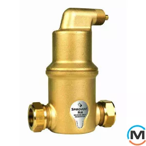 Сепаратор воздуха Spirotech SpiroVent Air 1½", Диаметр резьбы: 1 1/2", Исполнение: Горизонтальный, Материал: Латунь, фото 