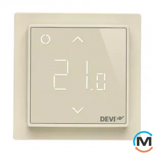 Інтелектуальний терморегулятор DEVI Devireg Smart з Wi-Fi, бежевий, Колір: Бежевий, фото 