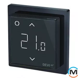 Інтелектуальний терморегулятор DEVI Devireg Smart з Wi-Fi, чорний, Колір: Чорний, фото 