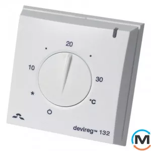 Терморегулятор DEVI Devireg 132 с датчиком пола и воздуха, фото 