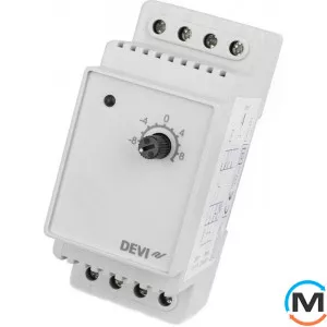 Терморегулятор DEVI Devireg 330 для установки на DIN-рейку, с датчиком NTC на проводе 3 м, фото 