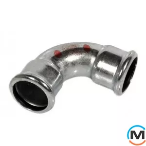 Колено стальное Ø42 х 1 1/2" З 90° оцинкованное RM Steelpres 397, фото 