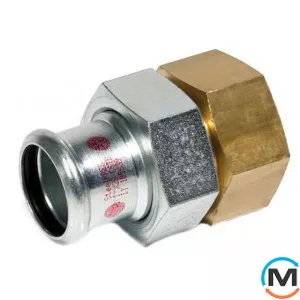 Сборка стальная Ø18 х 1/2" В оцинкованная RM Steelpres 384/001, Тип резьбы: Внутренняя, Диаметр резьбы: 1/2", Диаметр (мм): 18, фото 