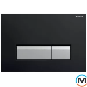 Змивна клавіша Geberit Sigma 40 із системою видалення запаху, чорний/матовий алюміній, фото 