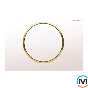 Кнопка Geberit Sigma 10 белый / позолота / белый, фото 