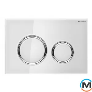 Смывная клавиша Geberit Sigma 21 белое стекло, фото 