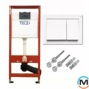 Комплект TECEbase (модуль + панель смыва TECEbase белая + крепления), фото 