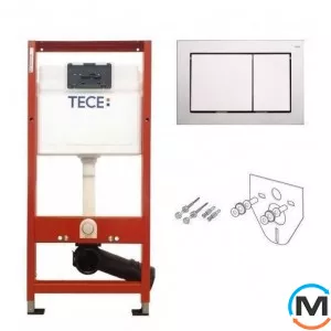 Комплект TECEbase (модуль + панель смыва TECEbase хром глянцевый + крепления), фото 