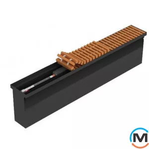 Внутрішньопідлоговий конвектор FanCoil FCFN PREMIUM 135x2750x245, Тип конвектора: З вентилятором, Корпус конвектора: Нержавіюча сталь, Кількість теплообмінників: 1, Напруга вентилятора: 24 V, Глибина (мм): 245, Ширина (мм): 135, Довжина (мм): 2750, фото 