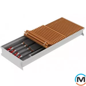 Внутрішньопідлоговий конвектор FanCoil FCFA Plus 380x2250x125, Тип конвектора: З вентилятором, Корпус конвектора: Нержавіюча сталь, Кількість теплообмінників: 2, Напруга вентилятора: 12 V, Глибина (мм): 125, Ширина (мм): 380, Довжина (мм): 2250, фото 