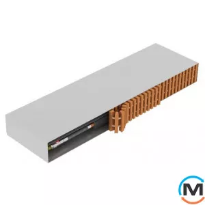 Внутрішньопідлоговий конвектор FanCoil FCFP PREMIUM 290x1000x110, Тип конвектора: З вентилятором, Корпус конвектора: Нержавіюча сталь, Кількість теплообмінників: 1, Напруга вентилятора: 24 V, Глибина (мм): 110, Ширина (мм): 290, Довжина (мм): 1000, фото 