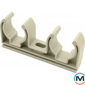 Поліпропіленове кріплення подвійне Ekoplastik 2 х 20 мм, Варіант: Подвійне, Діаметр (мм): 20, фото 