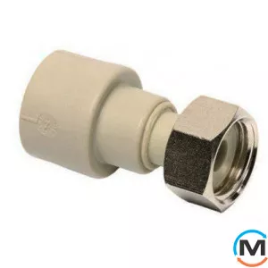 Полипропиленовая муфта Ekoplastik с накидной гайкой 25 мм х 3/4", Тип резьбы: Накидная гайка, Диаметр резьбы: 3/4", Диаметр (мм): 25, фото 