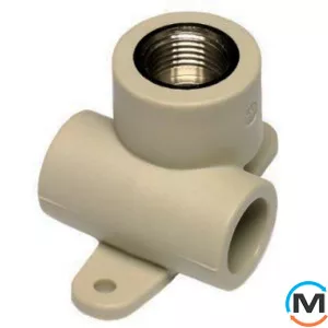 Поліпропіленовий трійник Ekoplastik настінний В.Р. 25 мм х 1/2", Тип різьблення: Внутрішня, Діаметр різьблення: 1/2", Діаметр (мм): 25, фото 