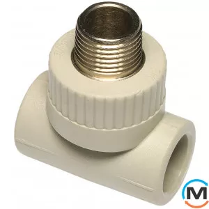 Поліпропіленовий трійник Ekoplastik з Р.М. 25 мм х 3/4", Тип різьблення: Зовнішня, Діаметр різьблення: 3/4", Діаметр (мм): 25, фото 