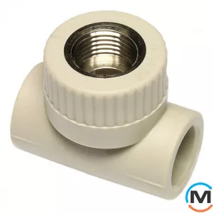 Поліпропіленовий трійник Ekoplastik з Р.В. 25 мм х 3/4", Тип різьблення: Внутрішня, Діаметр різьблення: 3/4", Діаметр (мм): 25, фото 