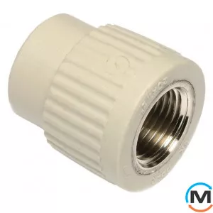 Поліпропіленова муфта Ekoplastik комб. Р.В. 20 мм х 1/2", Тип різьблення: Внутрішня, Діаметр різьблення: 1/2", Діаметр (мм): 20, фото 