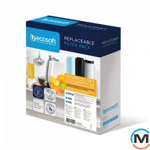 Улучшенный комплект картриджей Ecosoft 1-2-3 для фильтра обратного осмоса, фото 