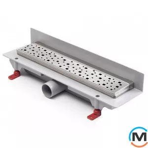 Душовий канал MCH CH 350 SN 3 з ґратами "Квадрати", Монтажна довжина (мм): 415, фото 