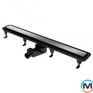 Душовий канал Waterway Stream 800 корпус чорний, Колір: Чорний, Довжина (мм): 804, Ширина (мм): 120, Матеріал: Сталь нержавіюча, фото 