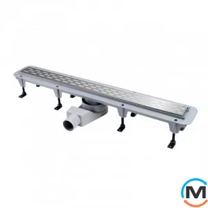 Душовий канал Waterway Stream 900 корпус сірий грати Old Line, Колір: Сірий, фото 