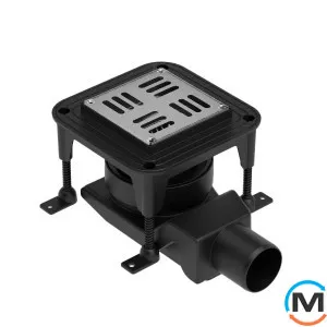 Душовий трап Waterway Spot X 10х10 корпус чорний, фото 