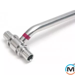 Трубка Т-подібна 16/1000 мм Rehau Rautitan для підключення до радіатора, Модифікація: Т-подібна 16/1000 мм, Діаметр (мм): 16, Робочий тиск (бар): 10, Матеріал: Сталь нержавіюча, фото 