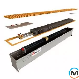 Внутрипольный конвектор Polvax KV.160.1000.180, Тип конвектора: С вентилятором, Корпус конвектора: Нержавеющая сталь, Кол-во теплообменников: 1, Напряжение вентилятора: 12 V, Глубина (мм): 180, Ширина (мм): 160, Длина (мм): 1000, фото 