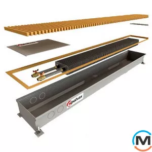 Внутрипольный конвектор Polvax KV.PREMIUM.300.1000.90, Тип конвектора: С вентилятором, Корпус конвектора: Нержавеющая сталь, Кол-во теплообменников: 1, Напряжение вентилятора: 24 V, Глубина (мм): 90, Ширина (мм): 300, Длина (мм): 1000, фото 