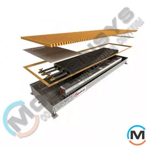 Внутрипольный конвектор Polvax KVM.D.PREMIUM.380.1000.125, Тип конвектора: С вентилятором, Корпус конвектора: Нержавеющая сталь, Кол-во теплообменников: 2, Напряжение вентилятора: 24 V, Глубина (мм): 125, Ширина (мм): 380, Длина (мм): 1000, фото 