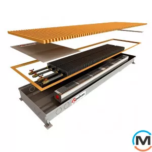 Внутрипольный конвектор Polvax KVM.PREMIUM.380.1000.90, Тип конвектора: С вентилятором, Корпус конвектора: Нержавеющая сталь, Кол-во теплообменников: 2, Напряжение вентилятора: 24 V, Глубина (мм): 90, Ширина (мм): 380, Длина (мм): 1000, фото 