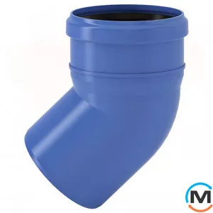 Колено Valsir Triplus Ø160 45°, Градус (град.): 45, Диаметр (мм): 160, фото 